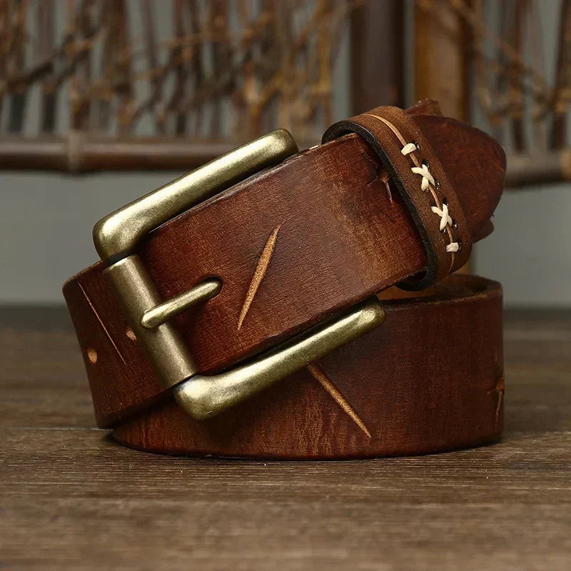 Everest Men's Full-Grain Leather Belt, alternate angle 6