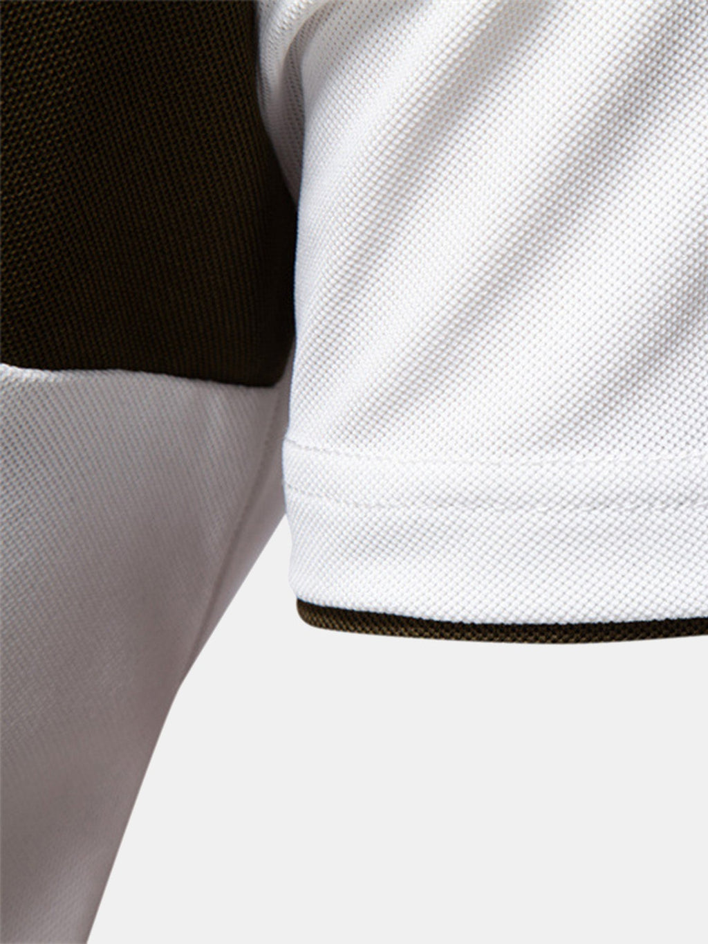 Men's Contrast Pique V-Neck Polo Shirt, alternate angle 11