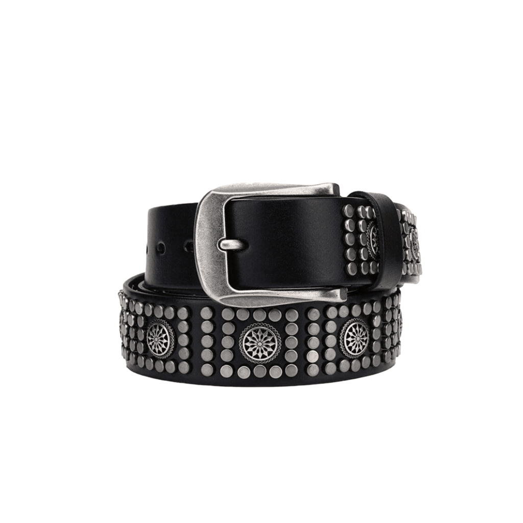 Makan Men's Studded Leather Belt, alternate angle 3