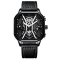 Regal Elegance Men's Leather Strap Watch photographed for Eaton Row Co.