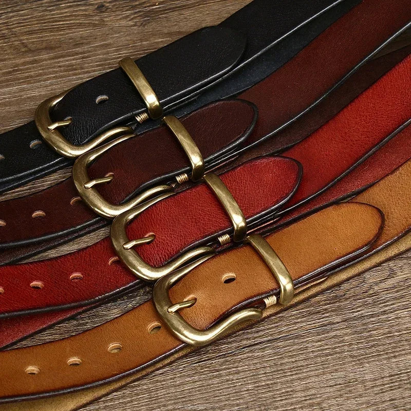 Valdrin Men's Handcrafted Leather Belt, alternate angle 10