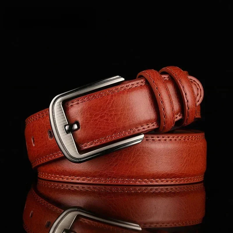 Heritage Men's 100% Cowhide Leather Belt, alternate angle 3