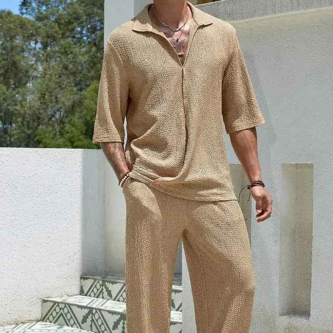 Matteo Men's Relaxed Summer Set photographed for Eaton Row Co.