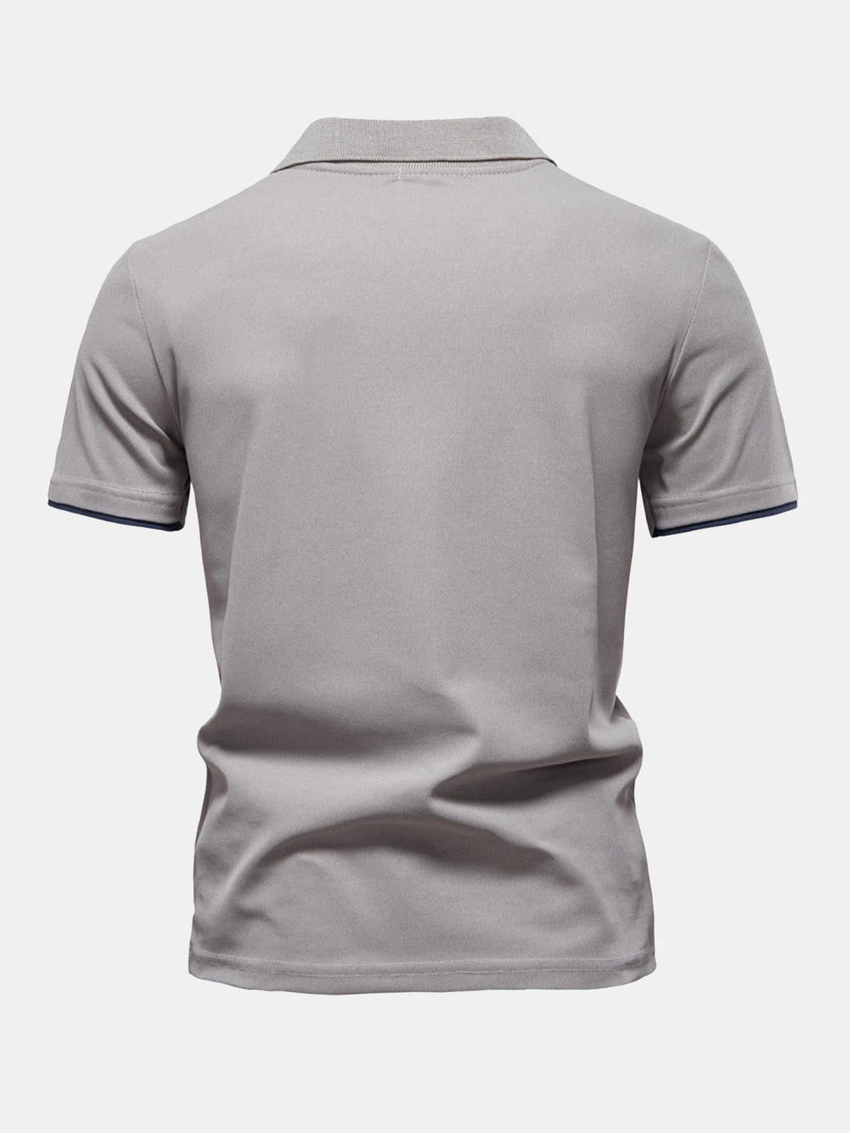 Men's Contrast Pique V-Neck Polo Shirt, alternate angle 9