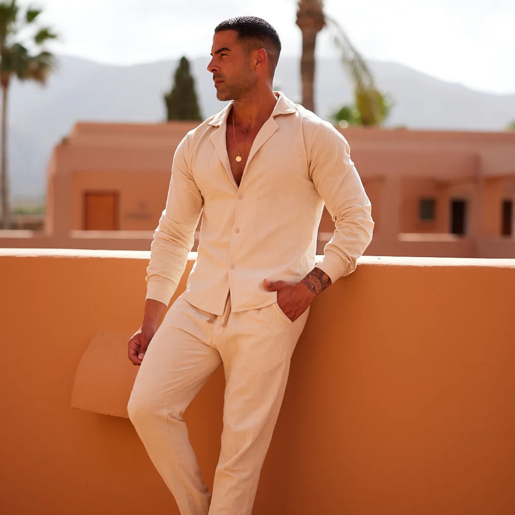 Capri Men's Linen Signature Set, alternate angle 6