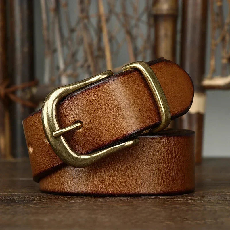 Valdrin Men's Handcrafted Leather Belt, alternate angle 7