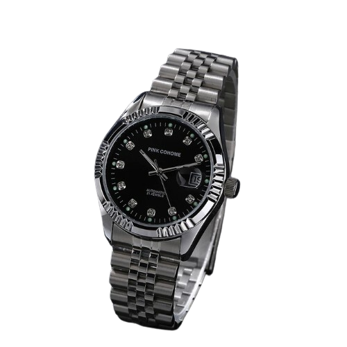 Men's Premium Automatic Steel Watch, alternate angle 1