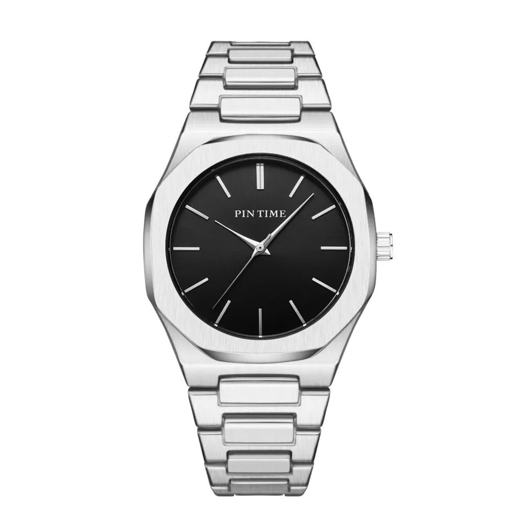 Pearl Purity Men's Minimalist Steel Watch photographed for Eaton Row Co.
