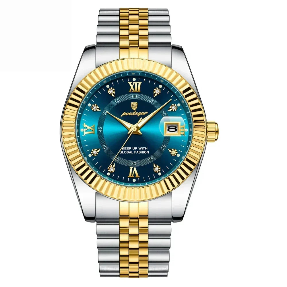 GoldenStar Men's 40mm Water-Resistant Steel Watch, alternate angle 6