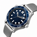 Men's Midnight Blue Steel Diver Watch 300M 42mm photographed for Eaton Row Co.