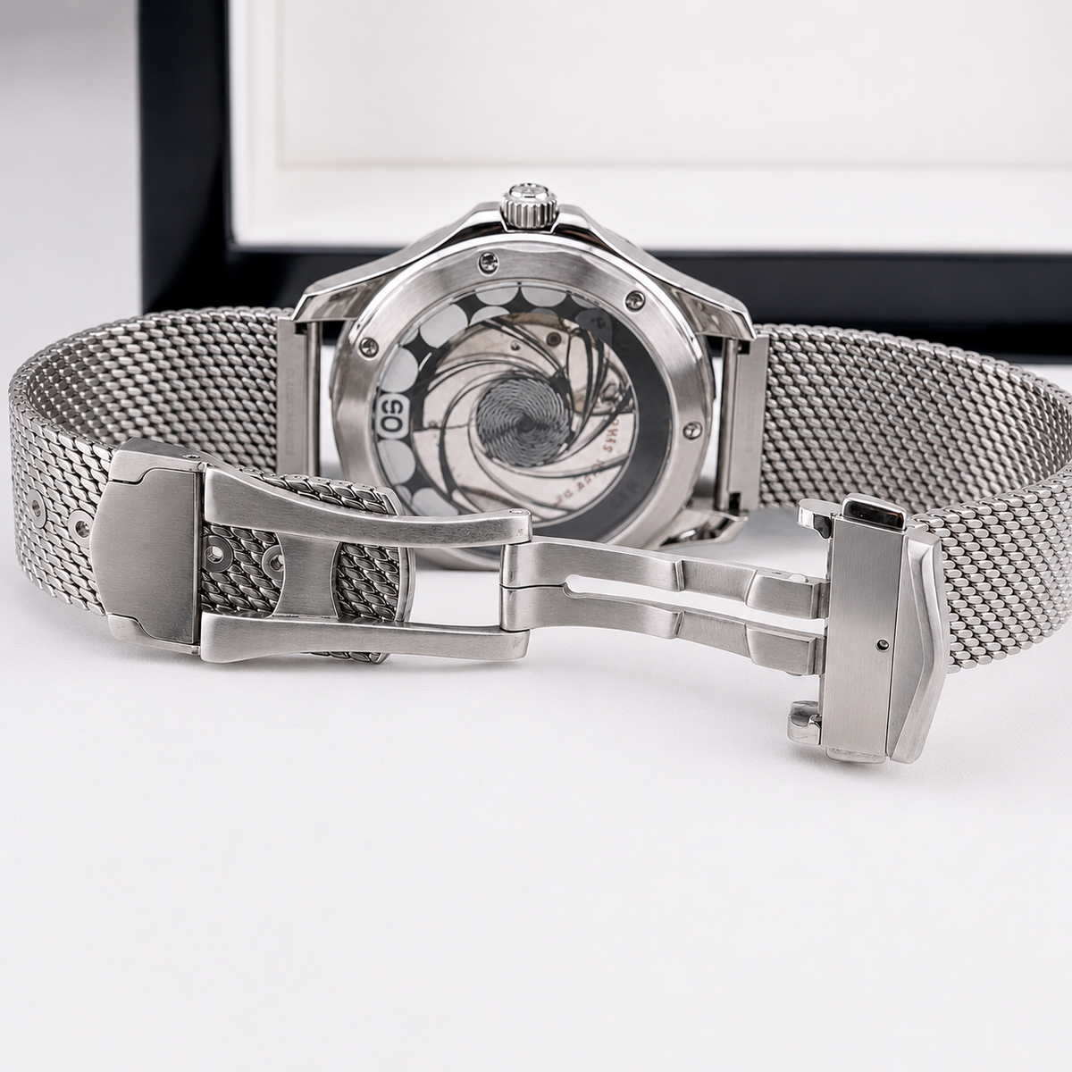 Men's Midnight Blue Steel Diver Watch 300M 42mm, alternate angle 1
