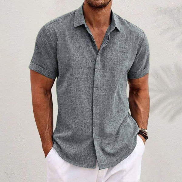 Alejandro Men's Premium Linen Shirt, alternate angle 3