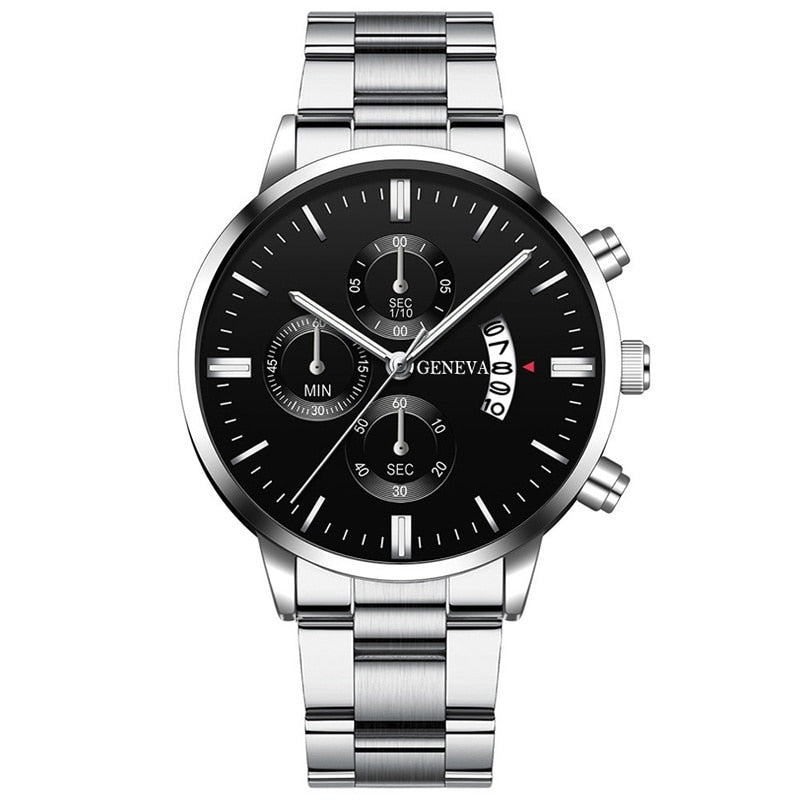 Geneva Diplomacy Men's Automatic Steel Watch, alternate angle 1