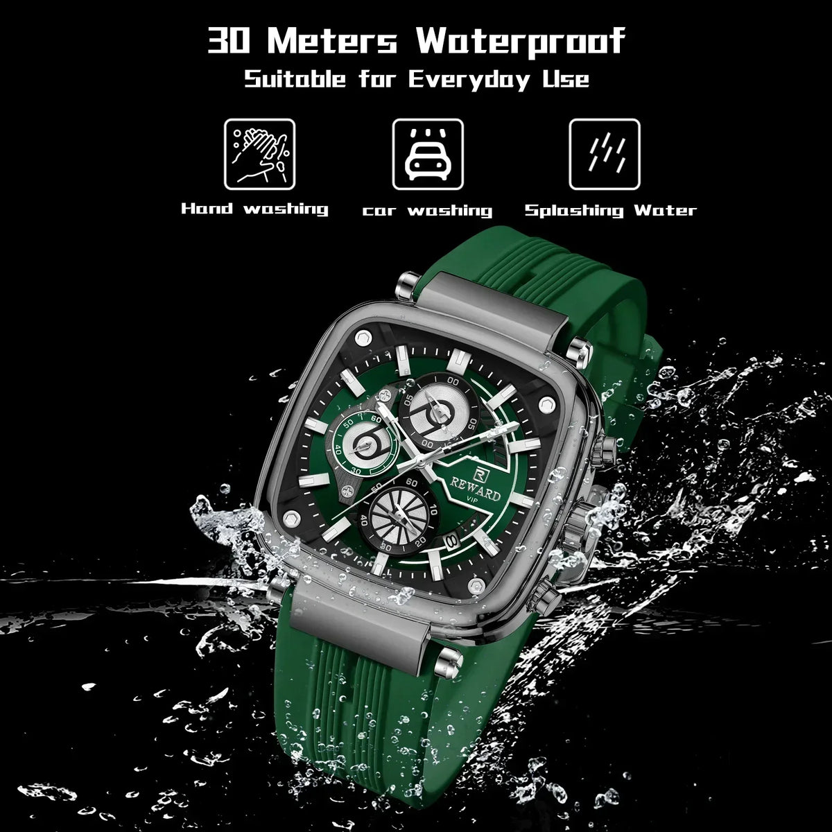 Men's 44mm Sports Chronograph Watch, alternate angle 3
