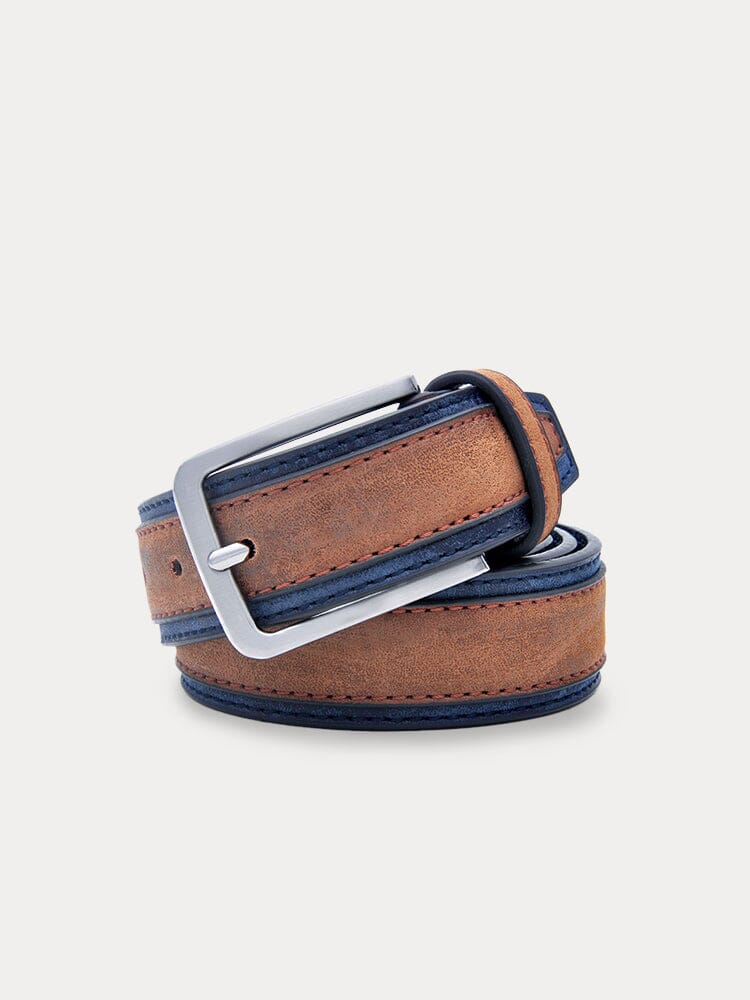 Men's Vintage PU Cowhide Belt photographed for Eaton Row Co.
