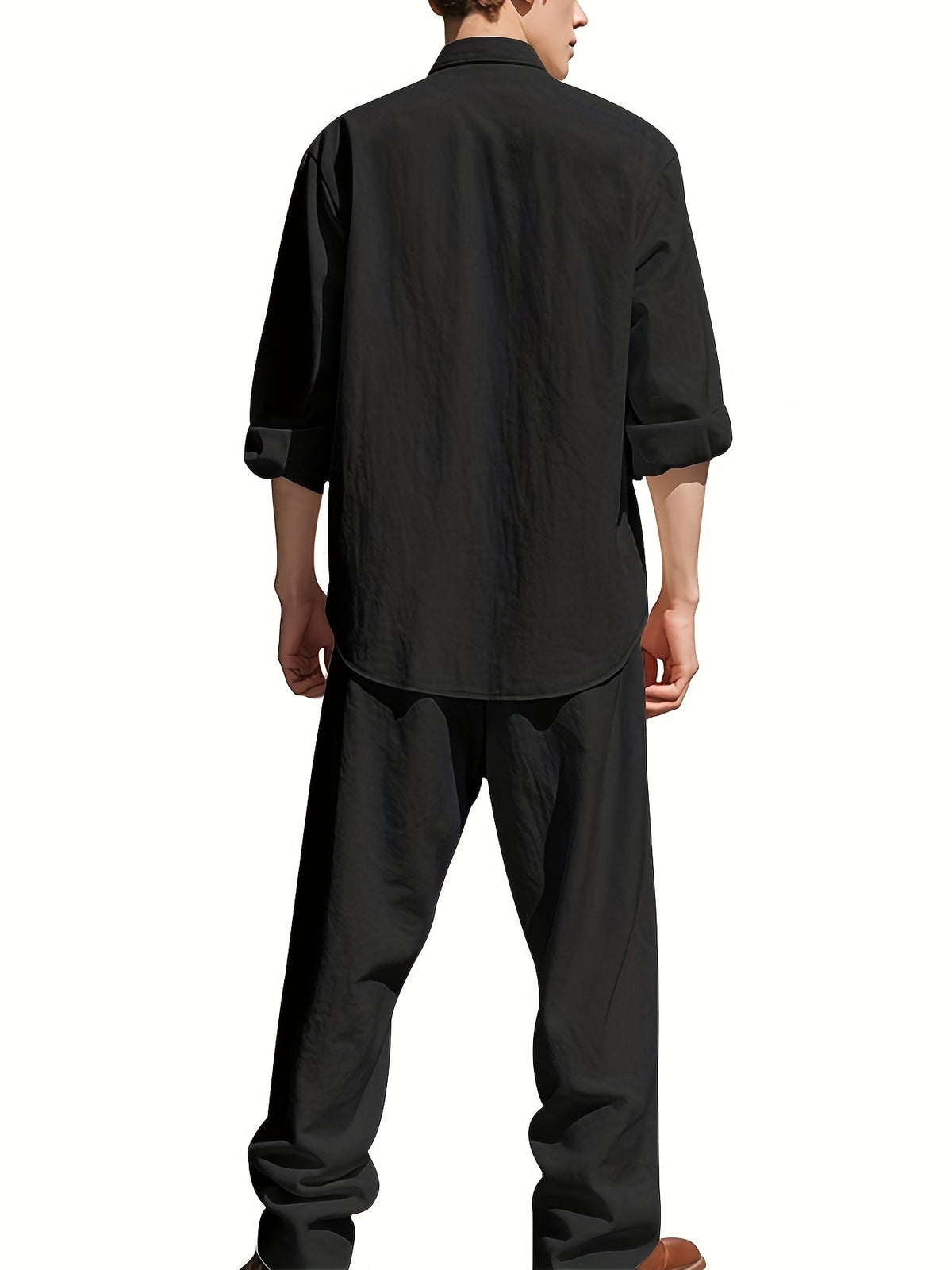Owen Men's Casual Linen Set, alternate angle 5