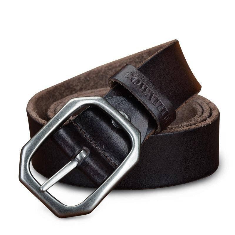 Larce Men's Casual Leather Belt, alternate angle 1