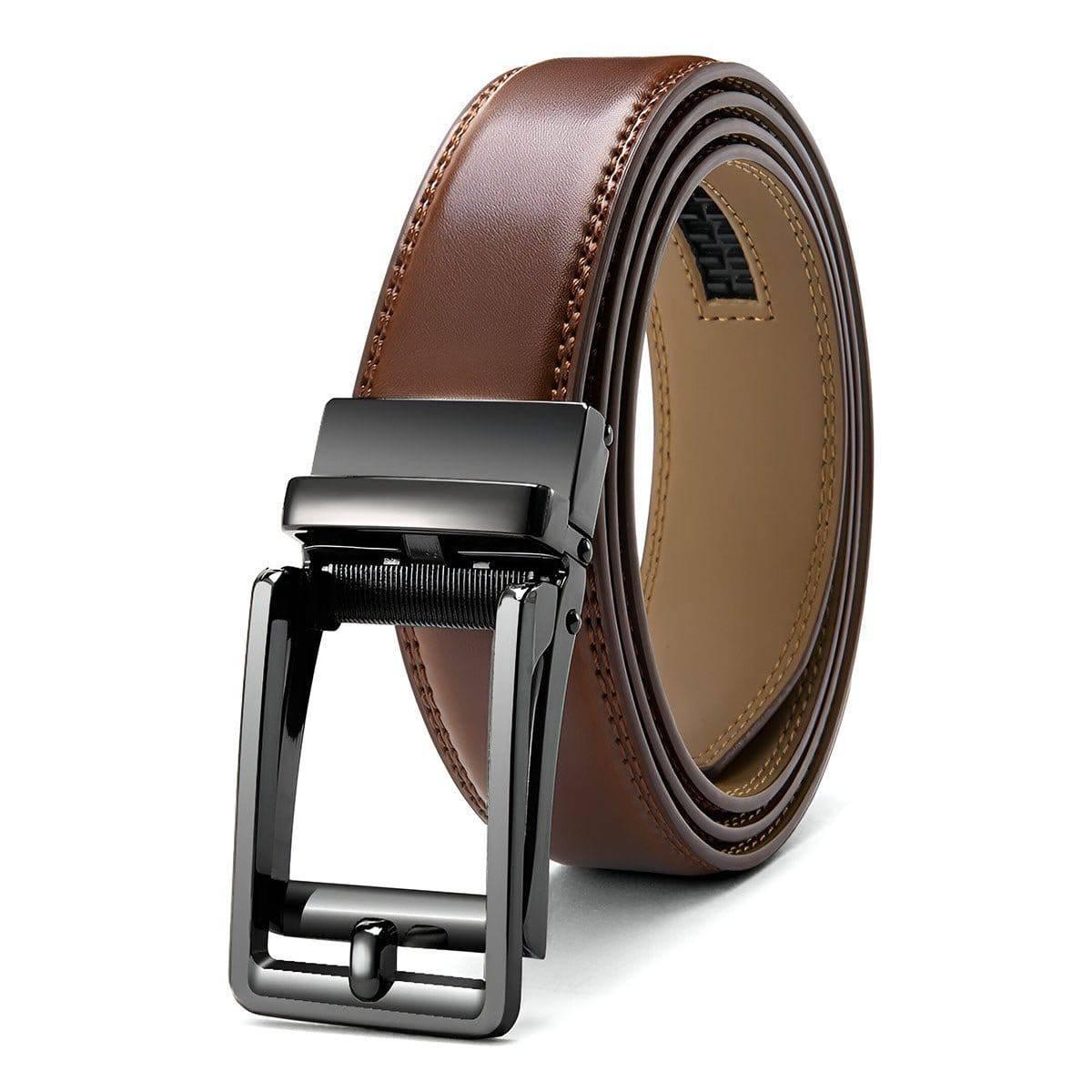 Winston Men's Automatic Buckle Leather Belt, alternate angle 1
