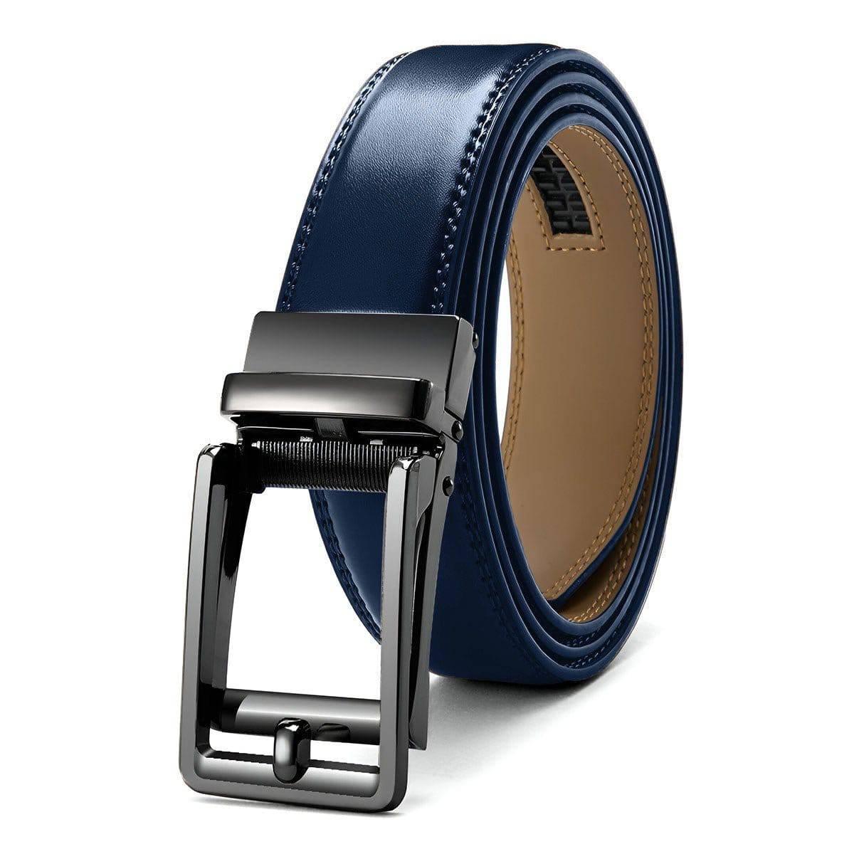 Winston Men's Automatic Buckle Leather Belt, alternate angle 3