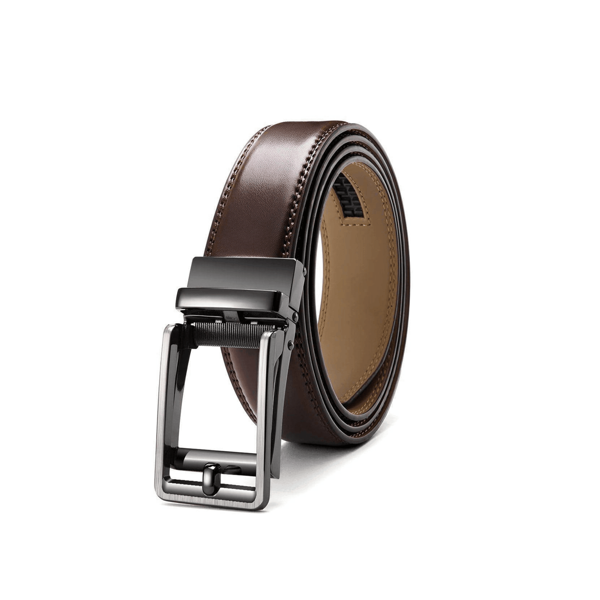 Winston Men's Automatic Buckle Leather Belt, alternate angle 4