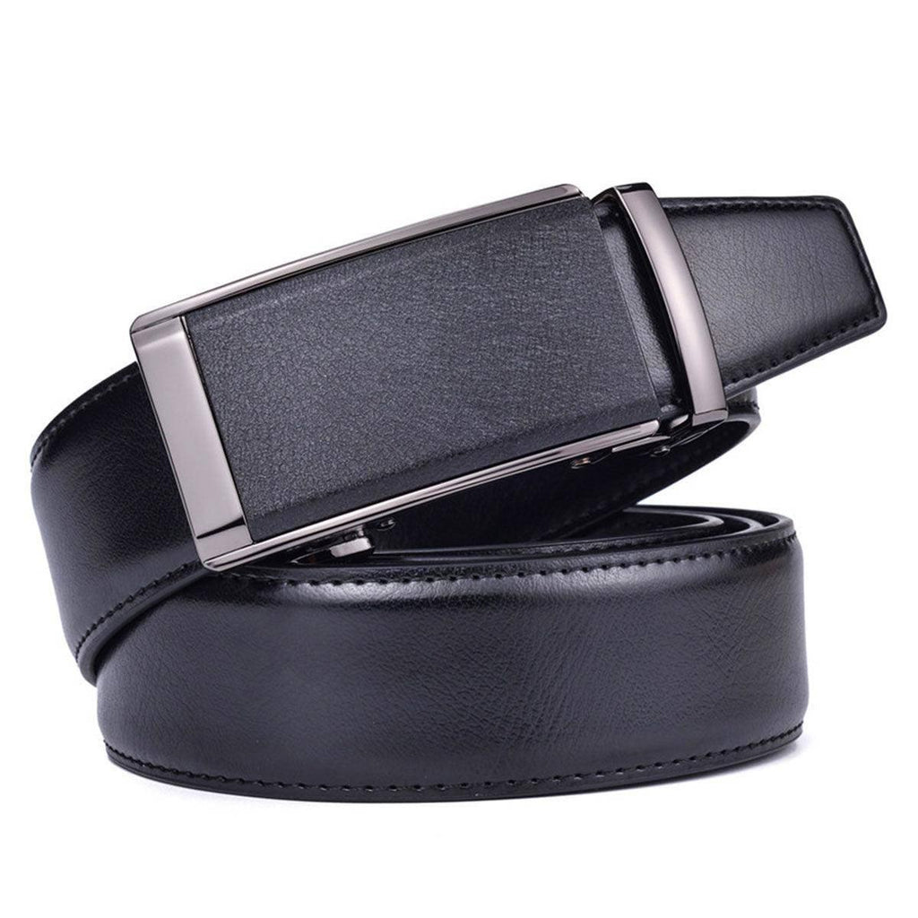 Camaro Men's Black Leather Suit Belt, alternate angle 3