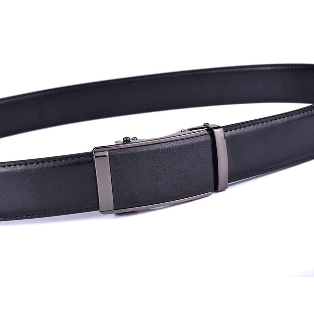 Camaro Men's Black Leather Suit Belt, alternate angle 4