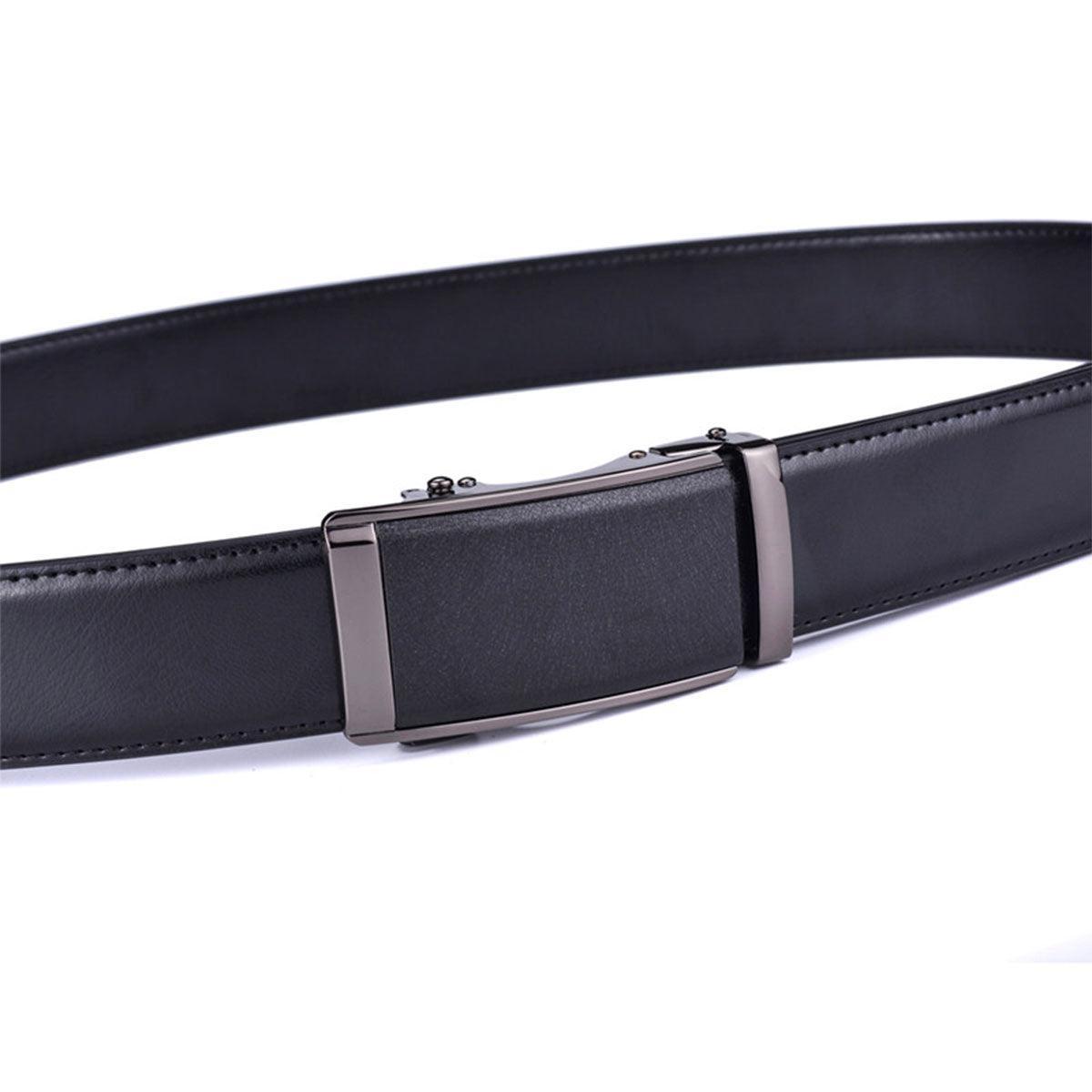 Camaro Men's Black Leather Suit Belt, alternate angle 4