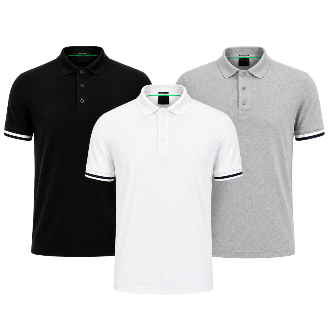Men's All-Occasion Polo Shirts – 3-Pack, alternate angle 1
