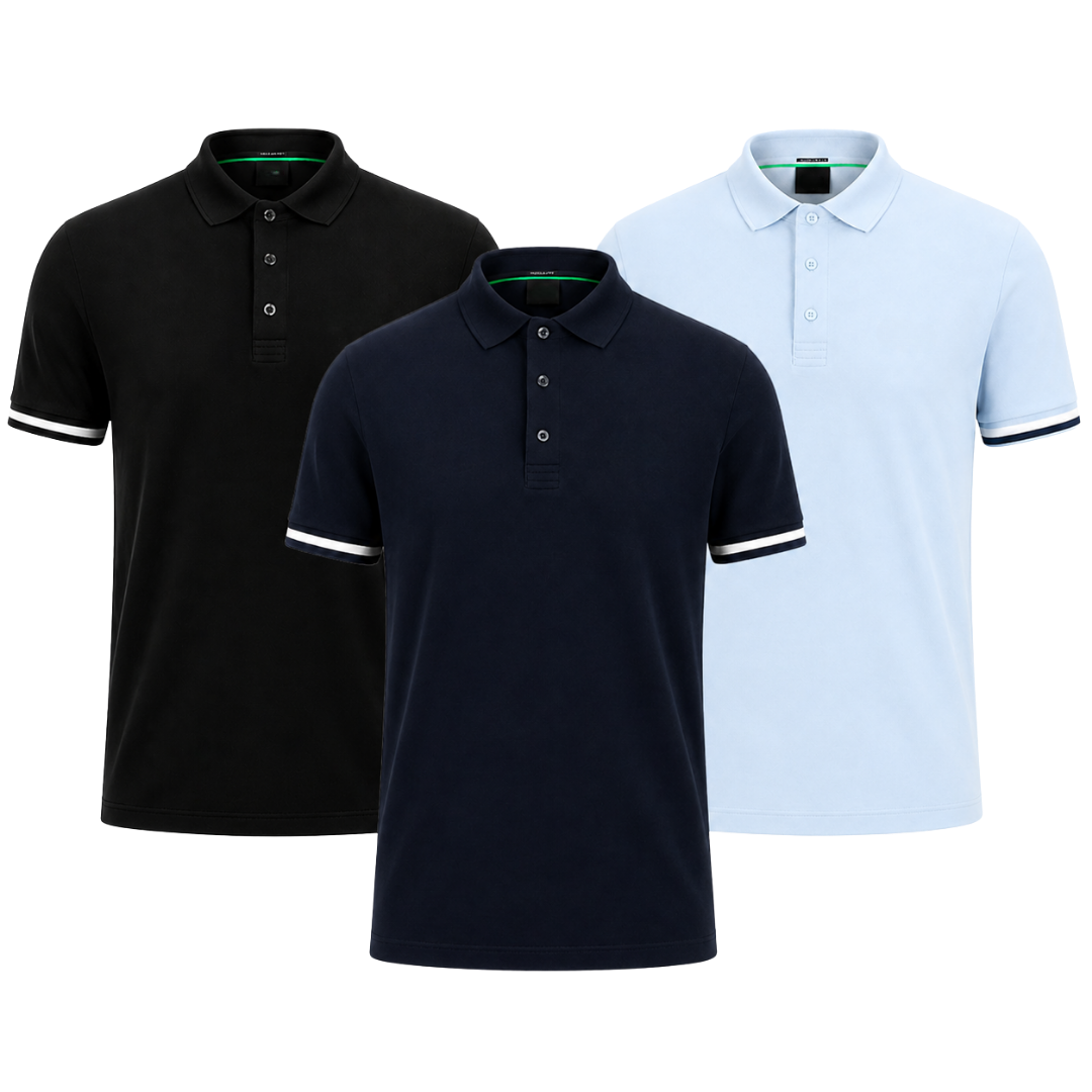 Men's All-Occasion Polo Shirts – 3-Pack, alternate angle 2