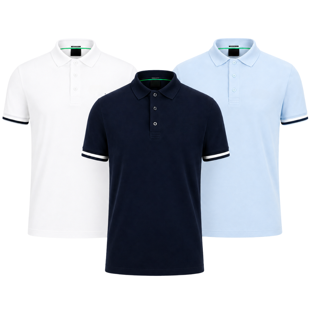 Men's All-Occasion Polo Shirts – 3-Pack, alternate angle 3