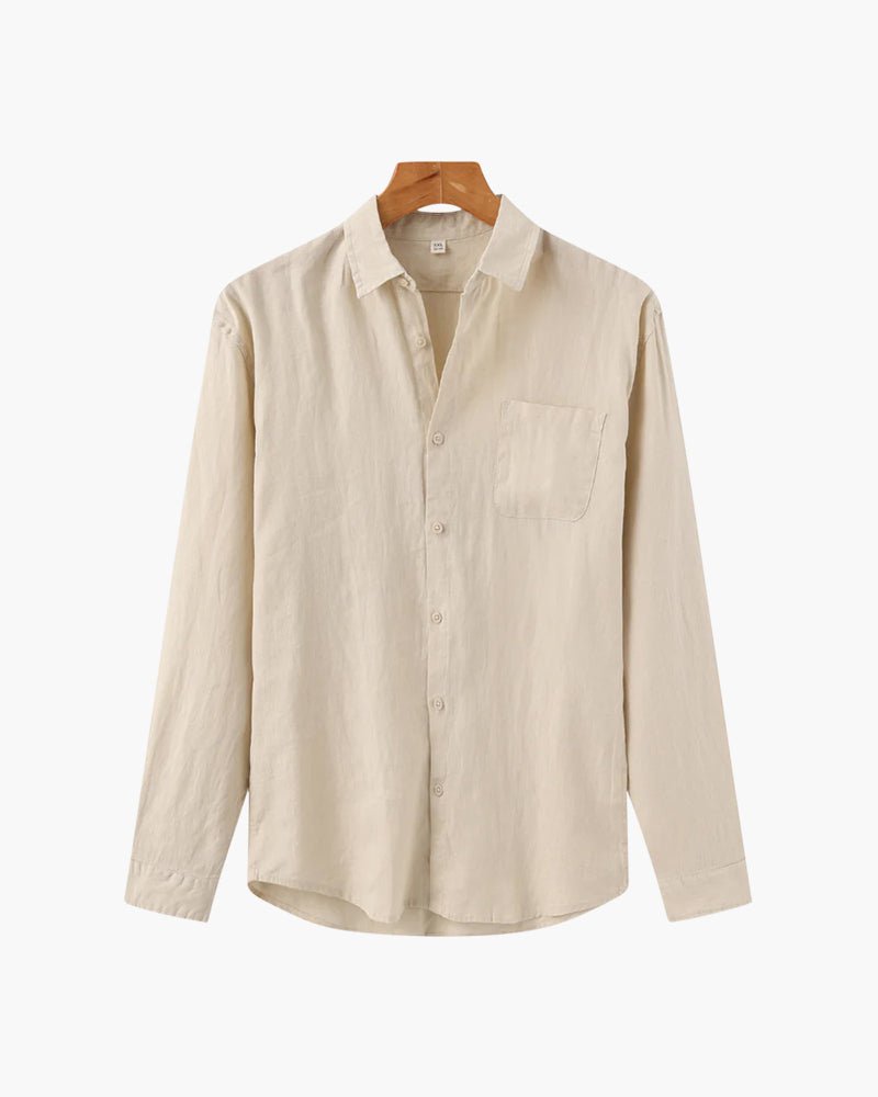 Cape Town Men's 100% Linen Shirt photographed for Eaton Row Co.