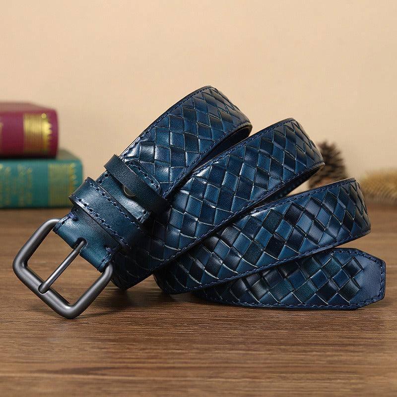 Anatol Men's Braided Leather Belt, alternate angle 4