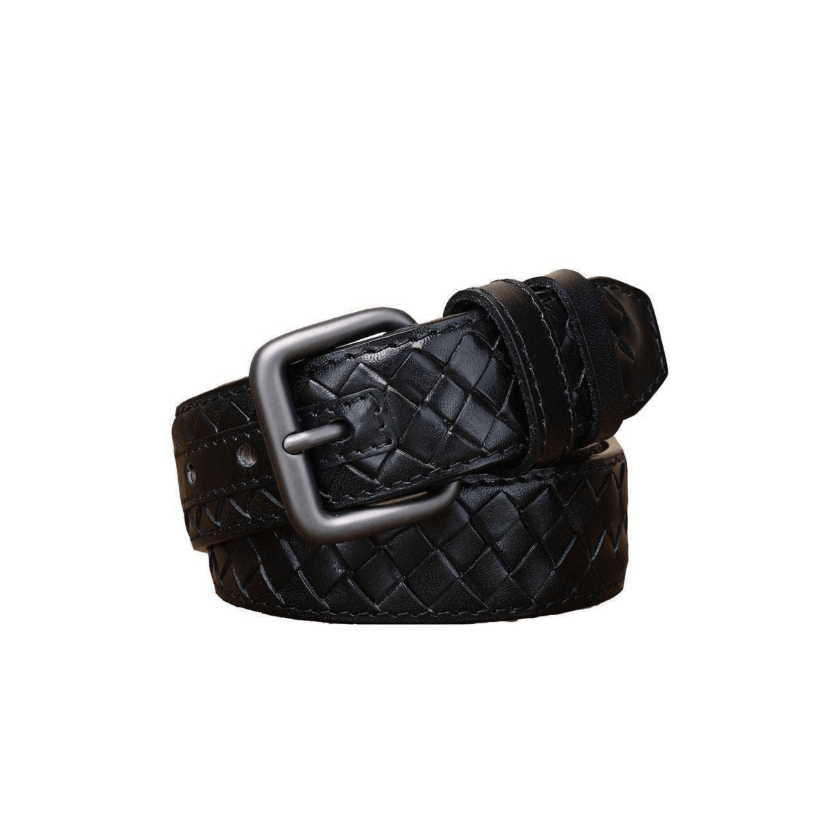 Anatol Men's Braided Leather Belt, alternate angle 5