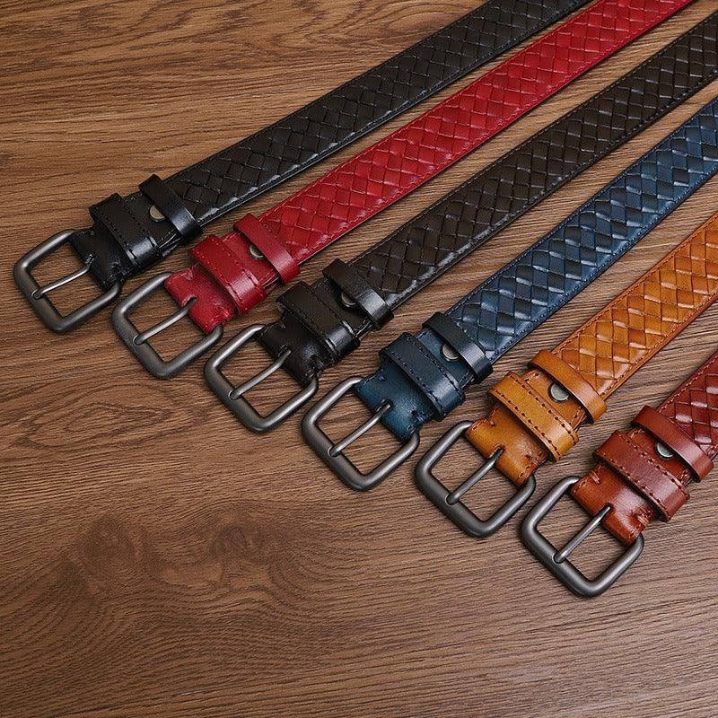 Anatol Men's Braided Leather Belt, alternate angle 6