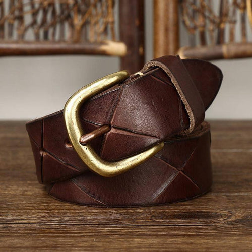 Anil Men's Classic Leather Belt photographed for Eaton Row Co.