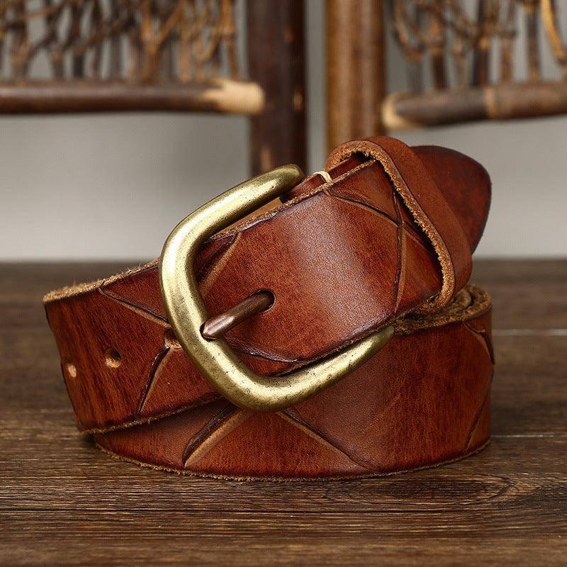 Anil Men's Classic Leather Belt, alternate angle 3