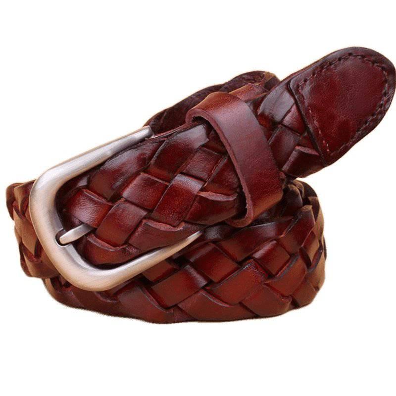 Masui Men's Braided Leather Belt, alternate angle 5