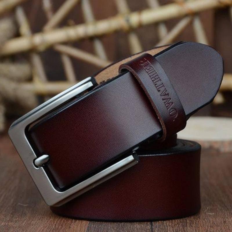 Goga Men's Casual Leather Belt photographed for Eaton Row Co.