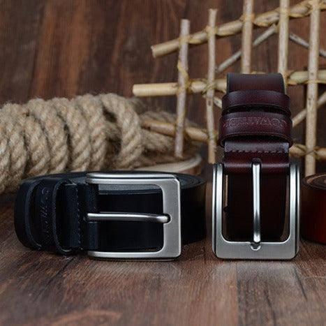 Goga Men's Casual Leather Belt, alternate angle 5