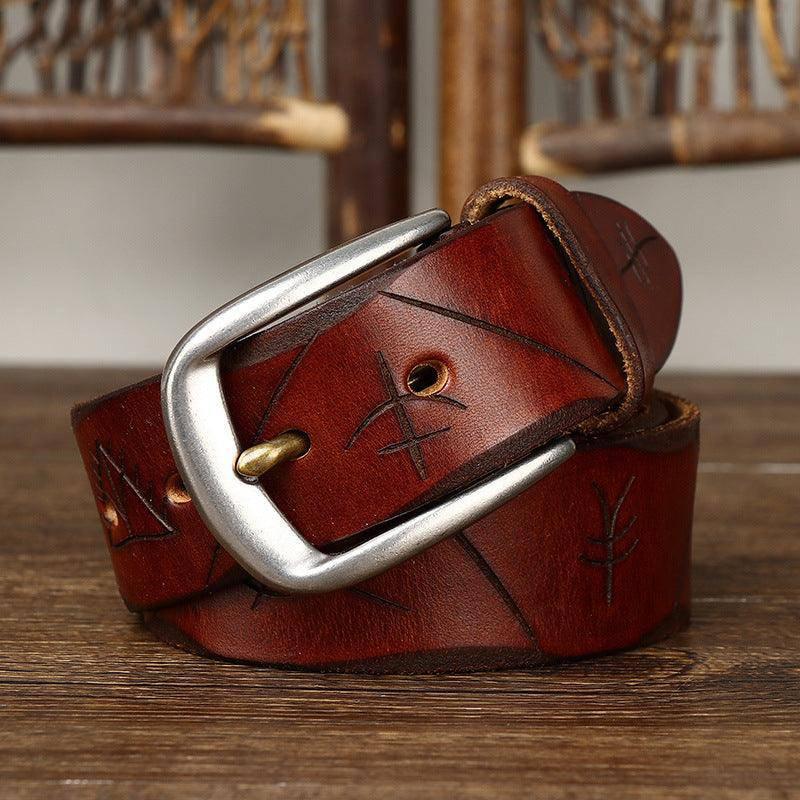 Neha Men's Leather Belt photographed for Eaton Row Co.
