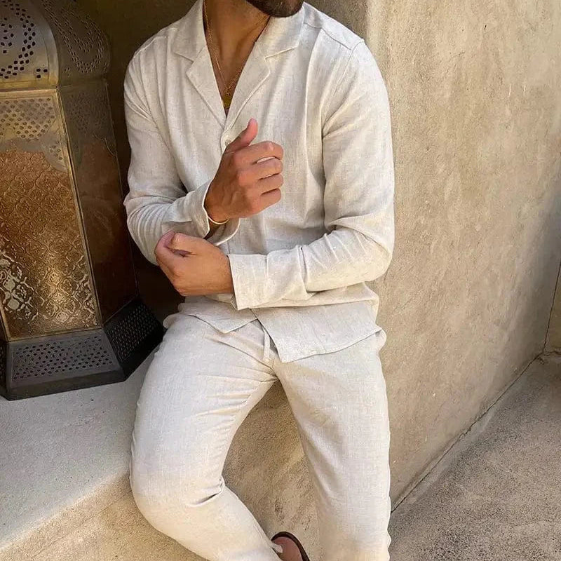 Capri Men's Linen Signature Set, alternate angle 3