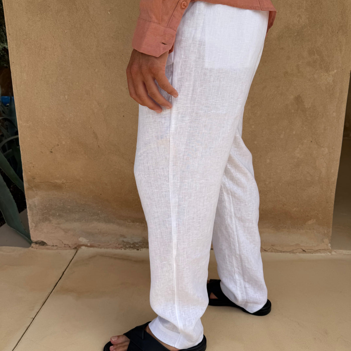 Capri Men's Linen Trousers, alternate angle 4
