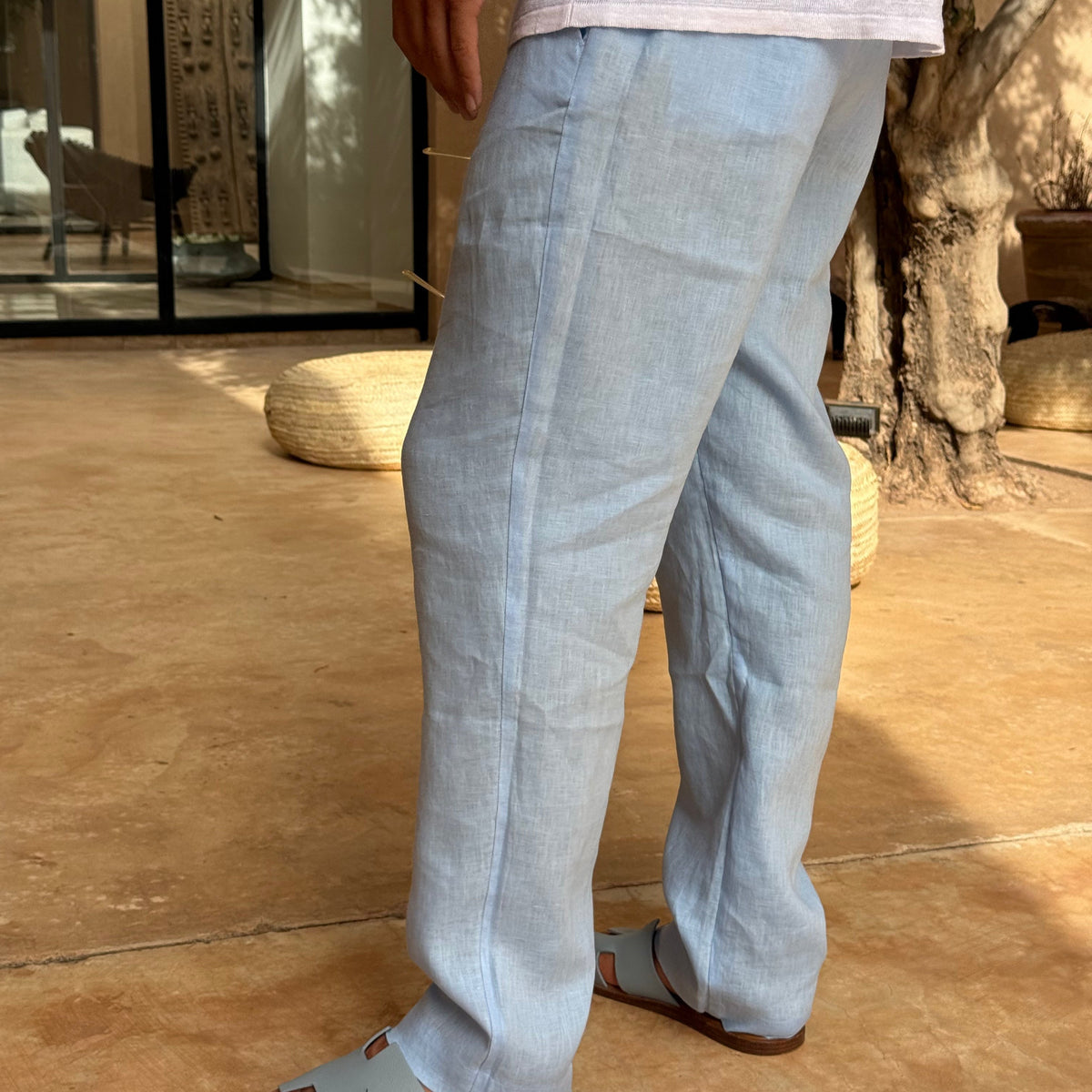 Capri Men's Linen Trousers, alternate angle 7
