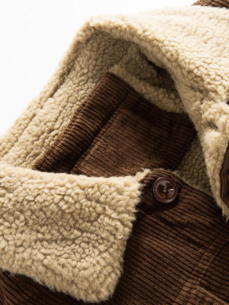 Men's Teddy-Fleece Lined Corduroy Jacket, alternate angle 8