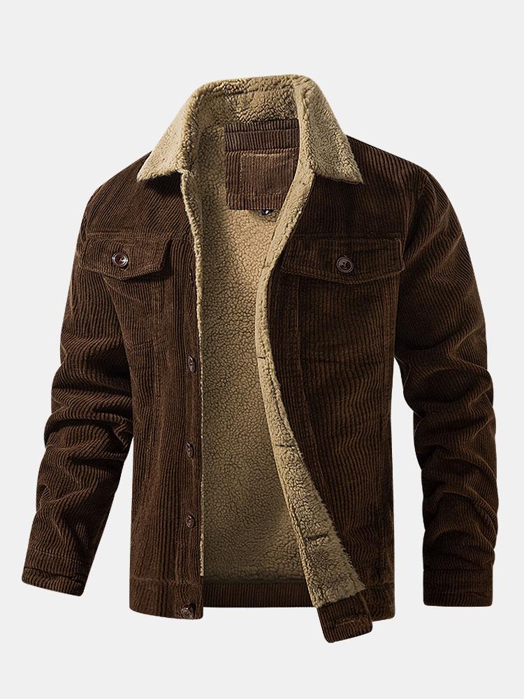 Men's Teddy-Fleece Lined Corduroy Jacket photographed for Eaton Row Co.