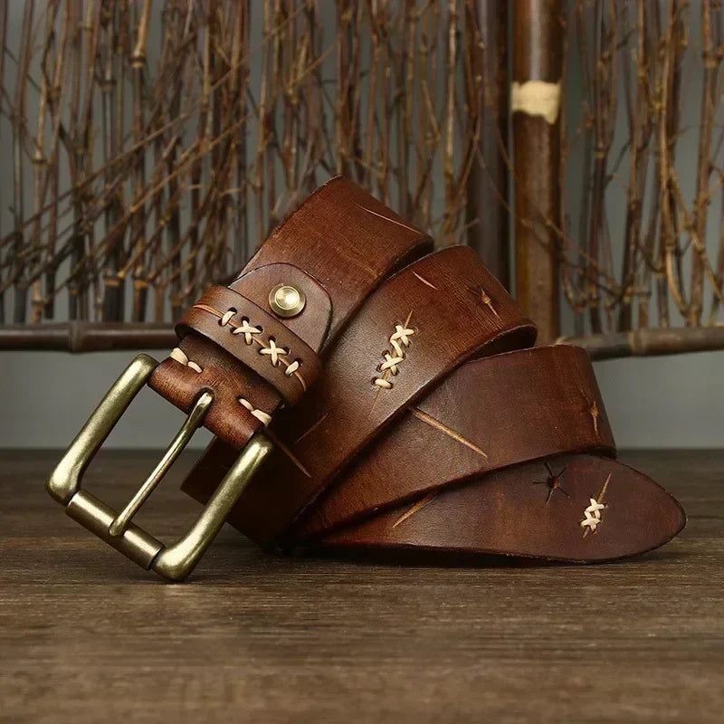Everest Men's Full-Grain Leather Belt, alternate angle 12