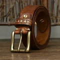 Everest Men's Full-Grain Leather Belt photographed for Eaton Row Co.