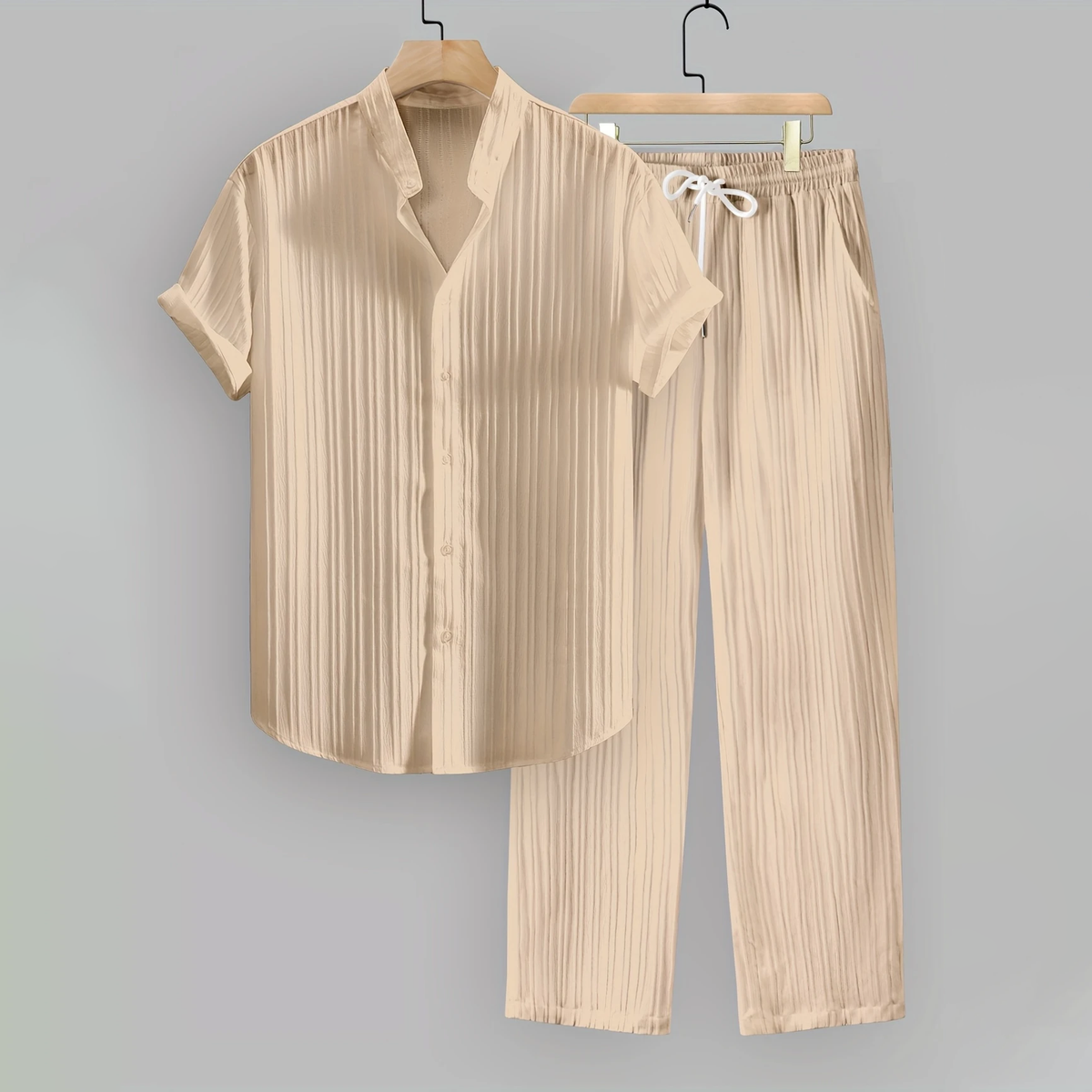 Monteiro Men's Striped Lounge Set, alternate angle 2