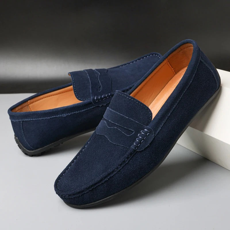 John Men's Suede Trainers photographed for Eaton Row Co.