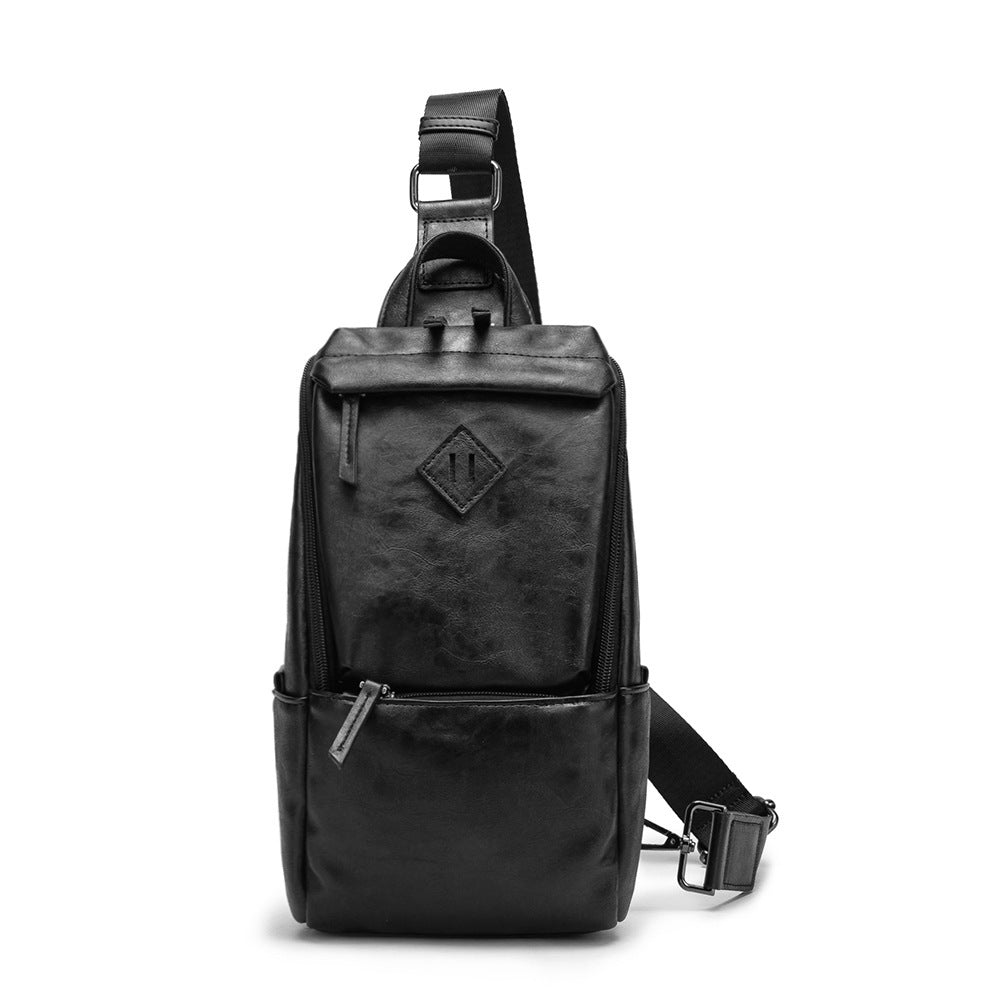 Men's Synthetic Leather Crossbody Bag, alternate angle 3